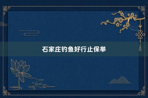 石家庄钓鱼好行止保举